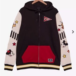 Disney  Mickey Mouse Zip-Up Jacket - Black, Red, and White